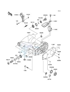 KFX700 KSV700B8F EU drawing Swingarm