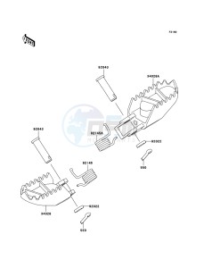 KX85 / KX85 II KX85-B5 EU drawing Footrests