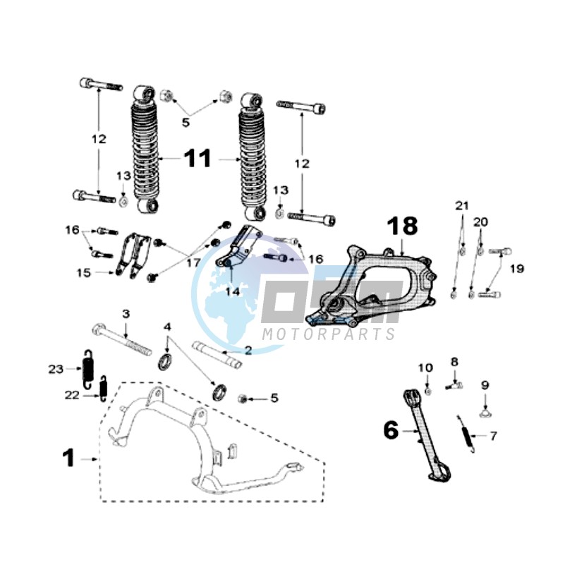 REAR SHOCK AND STAND