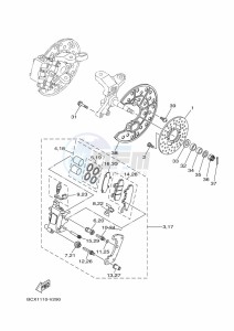 YFM700R (BCXS) drawing FRONT BRAKE CALIPER