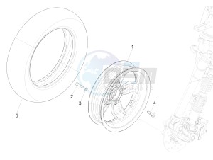 PRIMAVERA 150 4T 3V IE NOABS E3 (NAFTA) drawing Front wheel