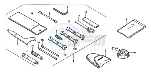 CB600F2 HORNET drawing TOOLS