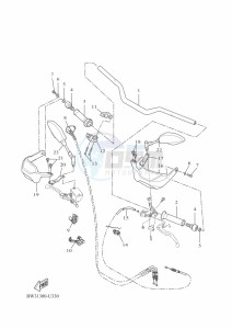 XTZ690D-B TENERE 700 (BEH2) drawing STEERING HANDLE & CABLE