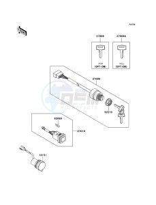 MULE 3010 TRANS 4x4 DIESEL KAF950C7F EU drawing Ignition Switch