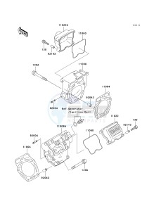 KAF620 G MULE 3000 (G1-G5) MULE 3000 drawing CYLINDER HEAD