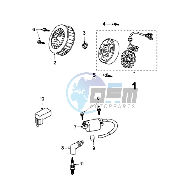 IGNITION PART WITHOUT SENSOR