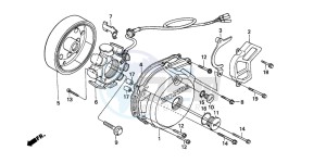 XR250R drawing LEFT CRANKCASE COVER