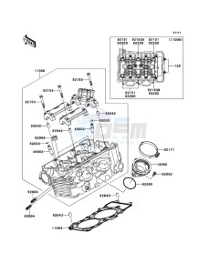 VERSYS KLE650A7F GB XX (EU ME A(FRICA) drawing Cylinder Head