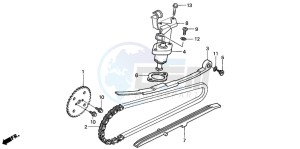 SH125S drawing CAM CHAIN/TENSIONER