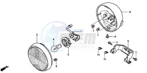 SGX50S drawing HEADLIGHT