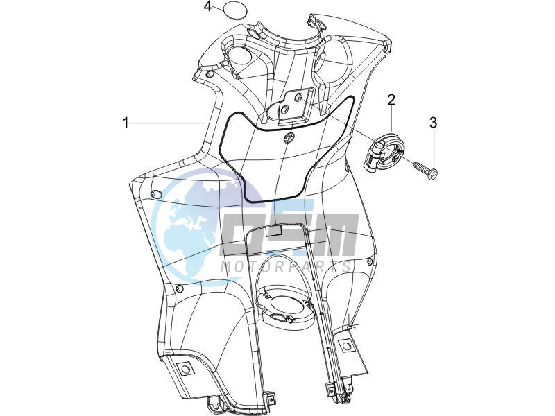 Front glove-box - Knee-guard panel