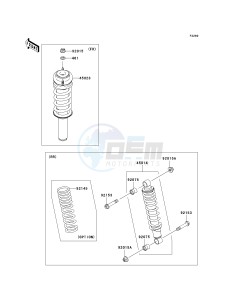 KAF 400 B [MULE 600] (B1) B1 drawing SHOCK ABSORBER-- S- -