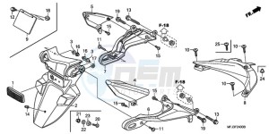 CBR600RRA F / CMF drawing REAR FENDER