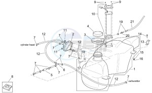 Scarabeo 125-150-200 (eng. Rotax) drawing Fuel Tank