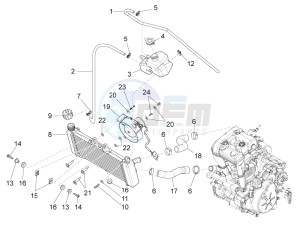 RS 125 4T E4 ABS EMEA EU drawing Cooling system