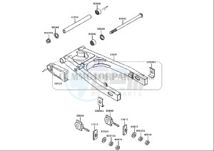 ZZR 250 (EU) drawing SWING ARM