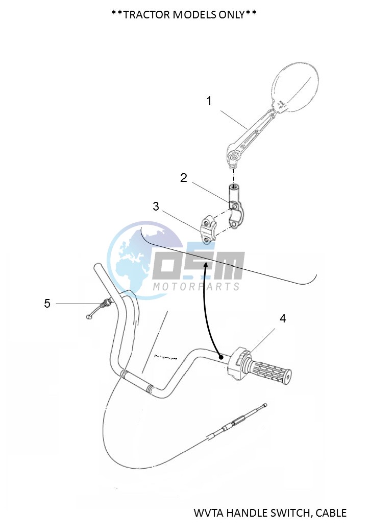 WVTA HANDLE SWITCH, CABLE