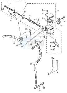 XJ S DIVERSION 600 drawing FRONT MASTER CYLINDER