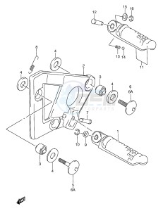 GSX750F (E2) drawing FOOTREST