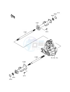 MULE 600 KAF400BGF EU drawing Rear Axle