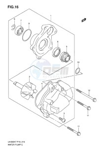 UH200 BURGMAN EU-UK drawing WATER PUMP