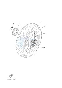 YP125RA (ABS) X-MAX125 ABS X-MAX (2DMA 2DMA) drawing REAR WHEEL