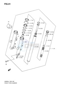 AN650 drawing FRONT FORK DAMPER