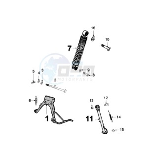 VIVA 3 L 50 2T SPORTLINE drawing REAR SHOCK AND STAND