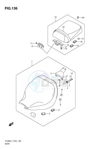 VL800 (E2) VOLUSIA drawing SEAT (VL800UEL1 E19)