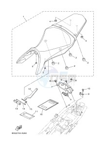 MTN850-A MTN-850-A MT-09 ABS (BS27) drawing SEAT