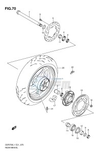 GSR750 (E21) drawing REAR WHEEL