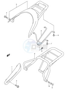 AN125 (E2) Burgman drawing CARRIER (MODEL S T V W)