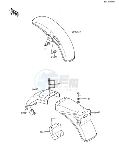 ZX 1100 A [GPZ] (A1-A2) [GPZ] drawing FENDERS