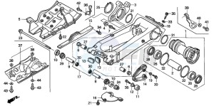 TRX400EX FOURTRAX 400 EX drawing SWINGARM