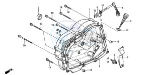 XR100R drawing RIGHT CRANKCASE COVER