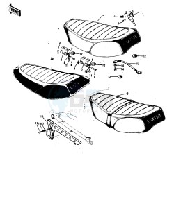 F9 A (-A) 350 drawing SEAT_CHAIN COVER -- 72-73 F9_F9-A 350- -