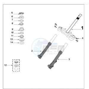 TWEET 50 PMX drawing FRONT FORK / STEERINGHEAD