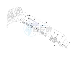 LXV 150 4T USA drawing Driven pulley