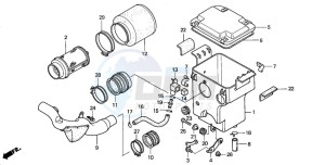 TRX350TM RANCHER drawing AIR CLEANER