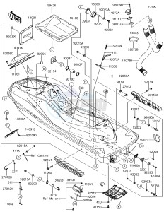 JET SKI ULTRA 310X JT1500LEF EU drawing Hull