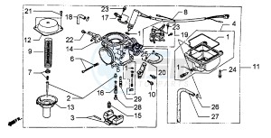 Hexagon 250 GT (5791881) 5791881 drawing Carburettor