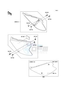 KX85/KX85-<<II>> KX85BDF EU drawing Side Covers