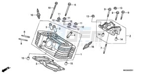 VT750C9 Korea - (KO) drawing REAR CYLINDER HEAD