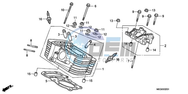 REAR CYLINDER HEAD