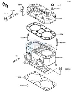 JL 650 A [SC] (A1-A5) [SC] drawing CYLINDER HEAD_CYLINDER