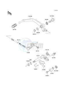 VN 800 A [VULCAN 800] (A6-A9) [VULCAN 800] drawing GEAR CHANGE MECHANISM