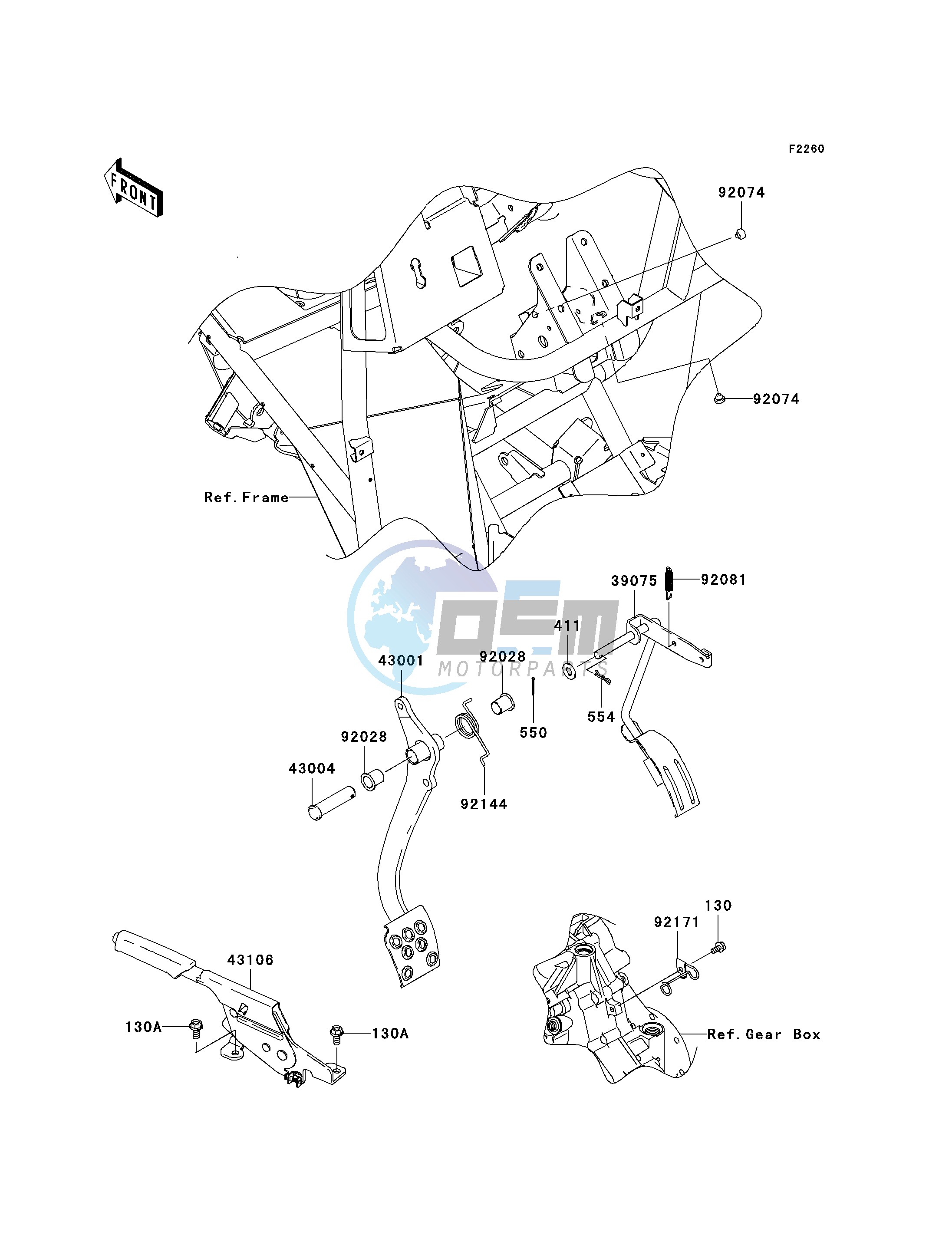 BRAKE PEDAL_THROTTLE LEVER