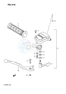 LT250R (E28) drawing BRAKE LEVER (MODEL M N)