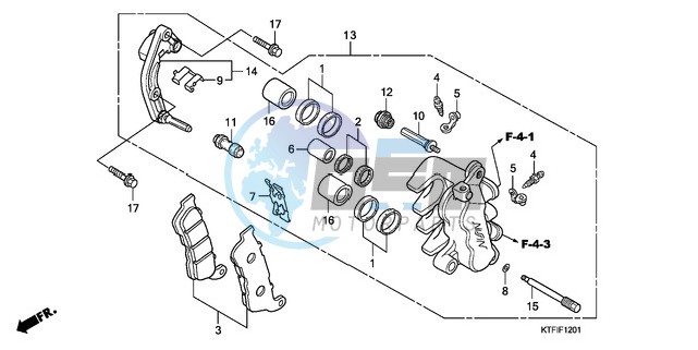 FRONT BRAKE CALIPER (SH1259/1509)