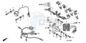 CBR600RR9 France - (F / CMF MME) drawing SUB HARNESS